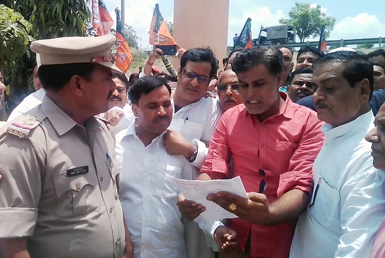 Ttarpur bypass protest.
