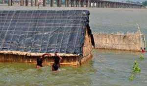The pace picked Yamuna flood threat