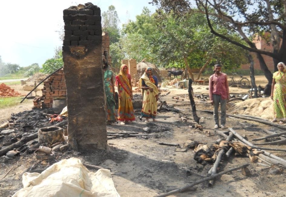 Four huts burned in land dispute