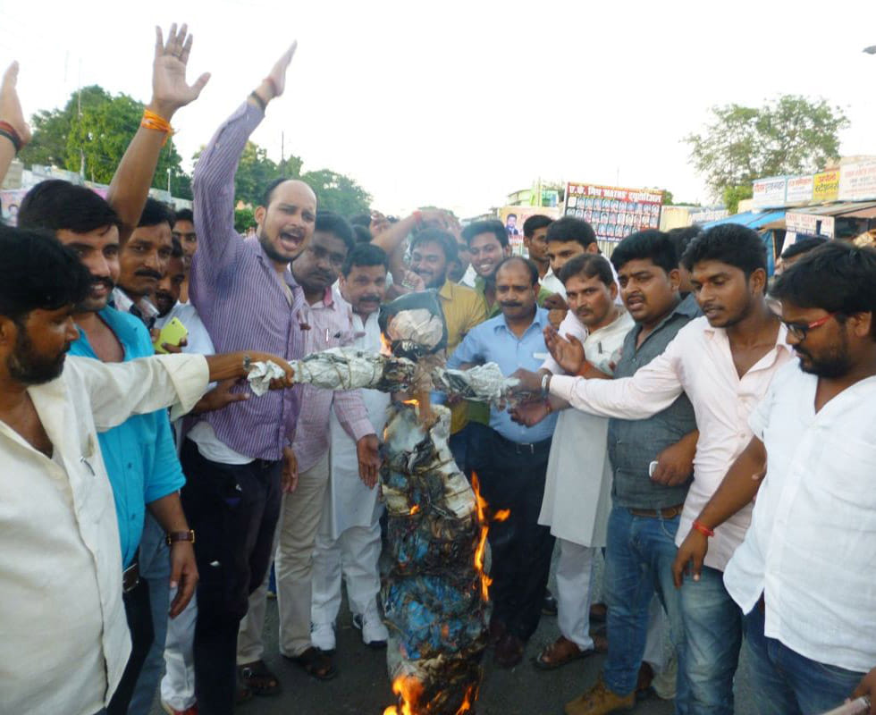 Only BJP burnt effigies of Naik