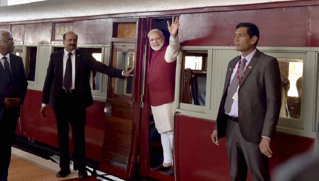 PM Modi reaches Pietermaritzburg railway station in Durban (South Africa).