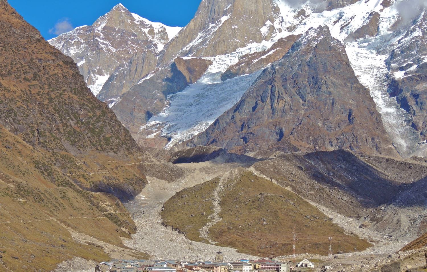 photos of chorabari glacier and corabri lake