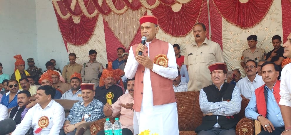 Prem Kumar Dhumal statement on hp govt at chamba.
