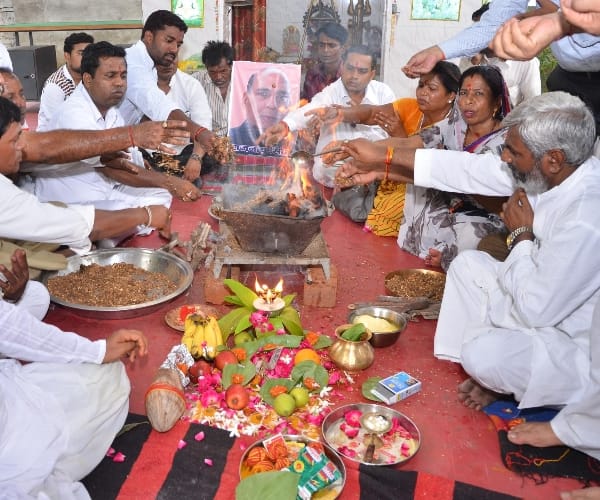 Celebration of Rajnath Singh's birthday.