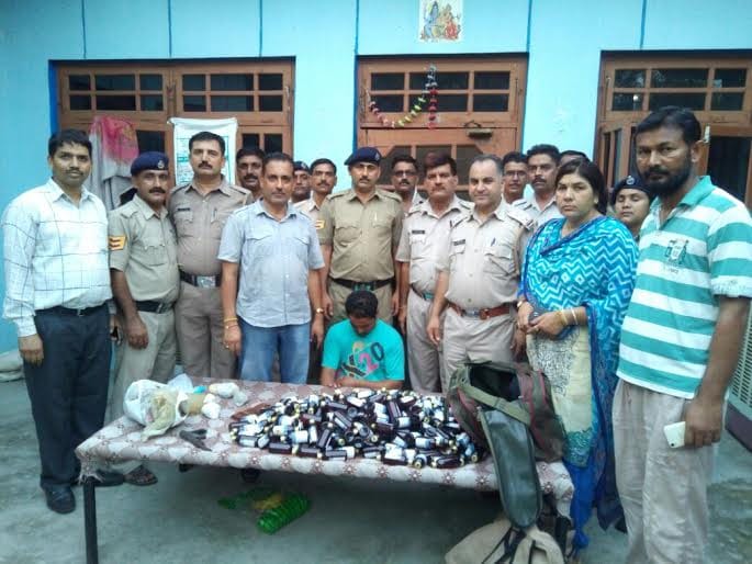 Kangra police recovered weapon and drugs at indora.