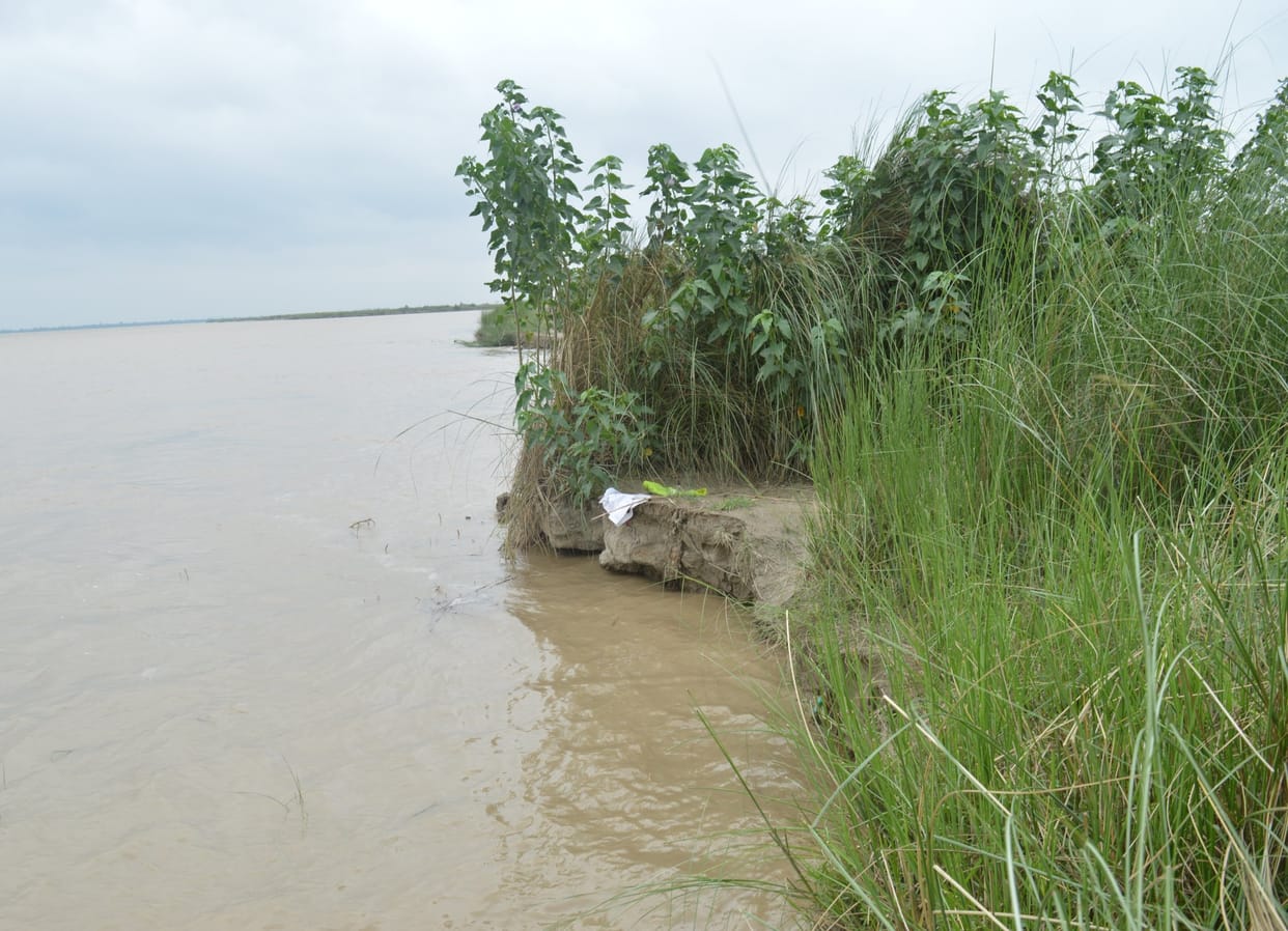 decline in the water level of river Sarayu