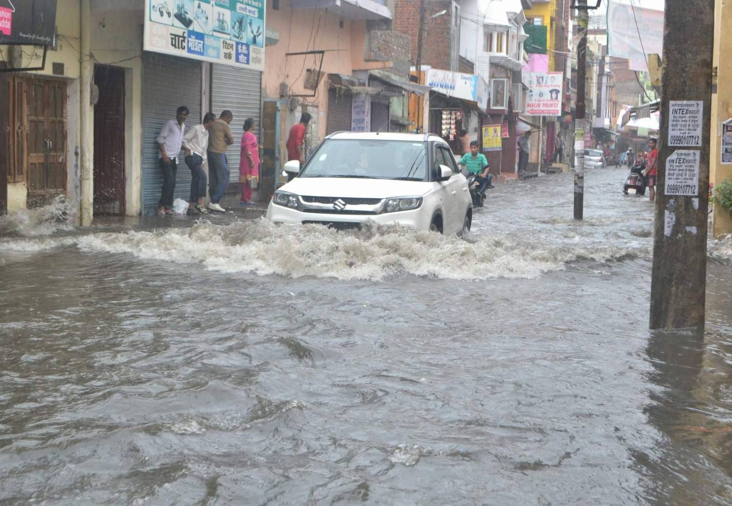 flood due to heavy rain in roorkee