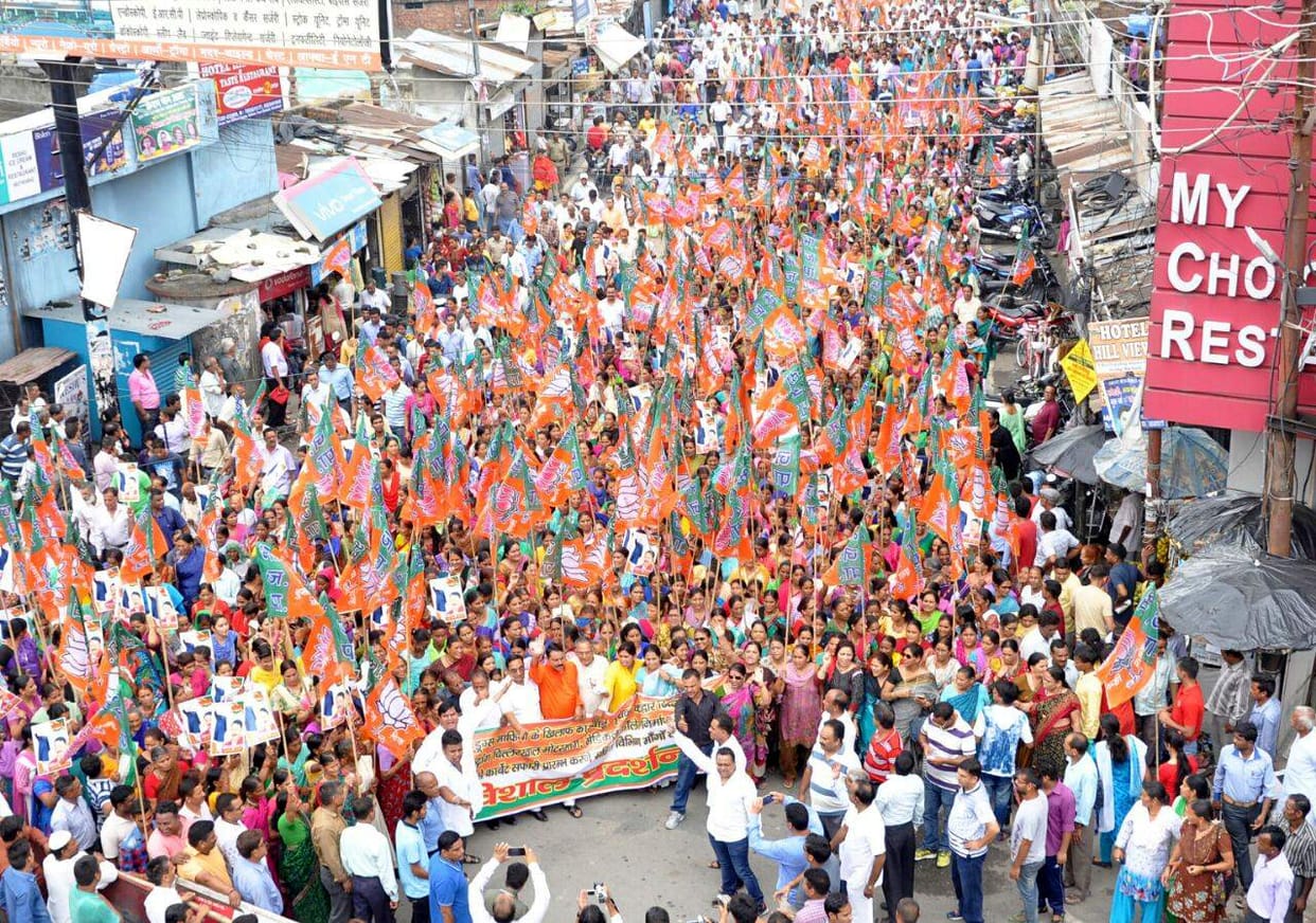 BJP took to the streets drunk