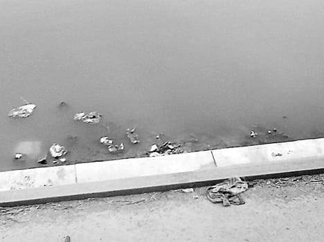 Only water on the road, imprisoned in their homes