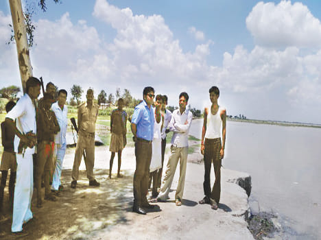 25 centimeter rise in water level of the Ganges