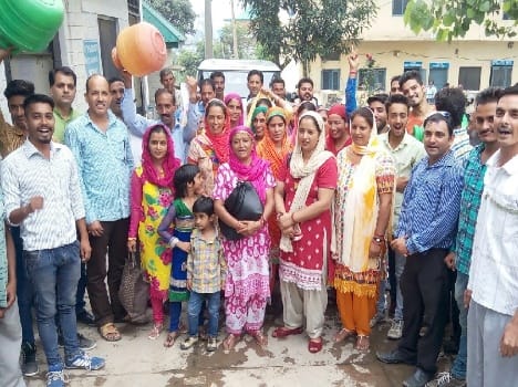kangroda villagers protest in front of iph office.