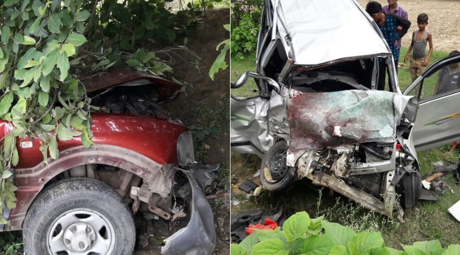 road accident one died, two injured