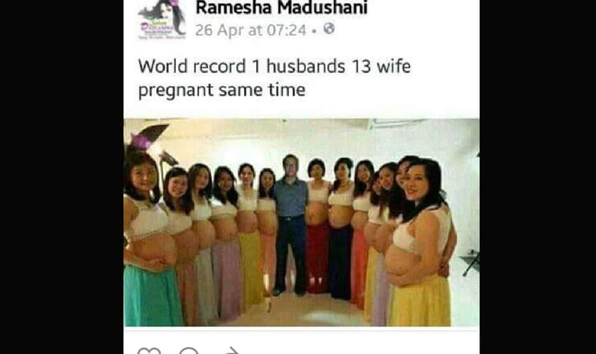 one man have 13 wives all are pregnant