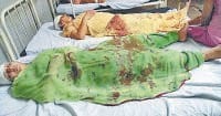 attack by bricks on family, ambala