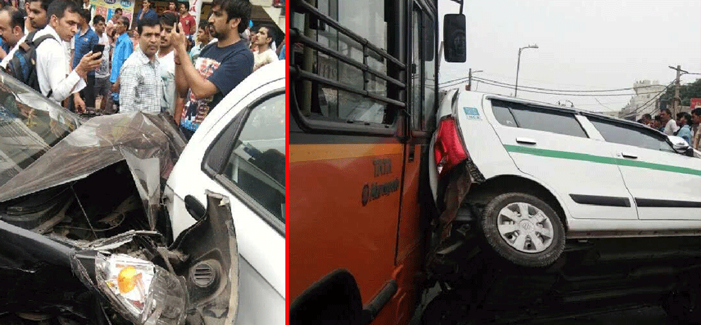 Cluster bus collision killed a dozen vehicles, the driver fled after the incident just jumping