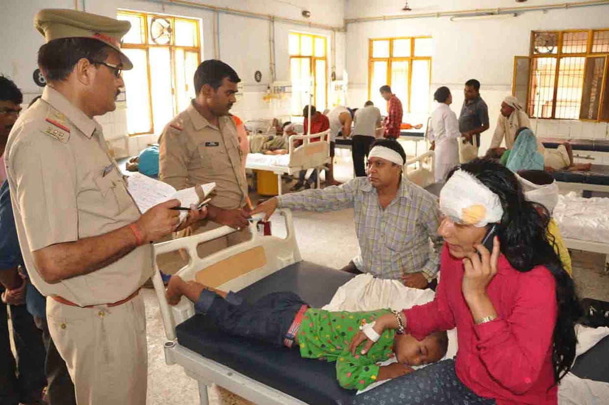 five killed in road accident, 42 injured