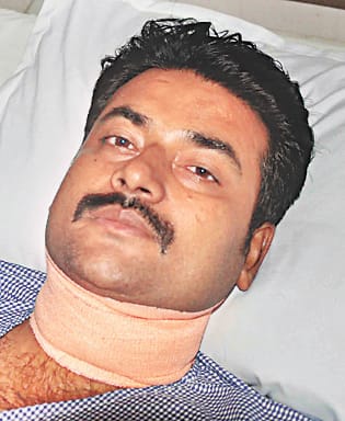 Property dealer injured by chinese thread 