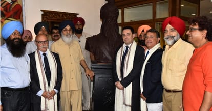 the great ruler of india maharaja ranjit singh statue in saint tropez city of france