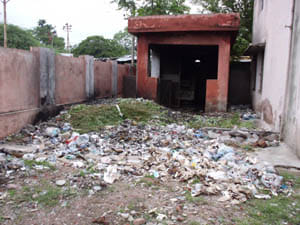  Medical waste materials being dumped in the open