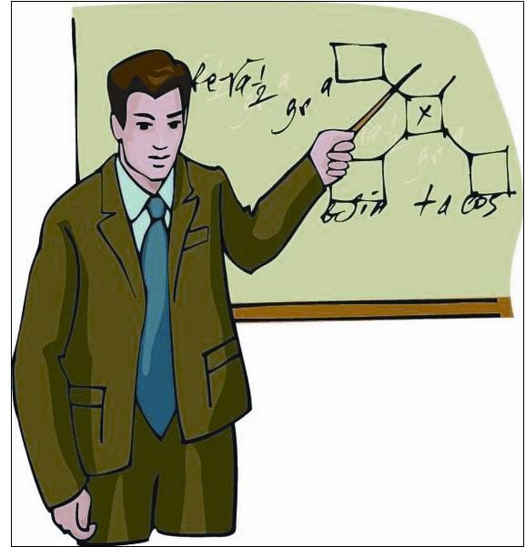 A teacher, five children, five classes