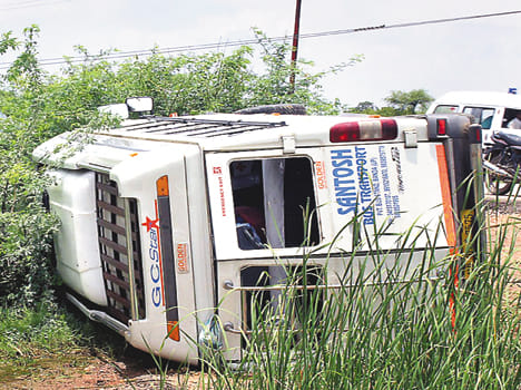 Having just returned from Tilak upturned, eight injured