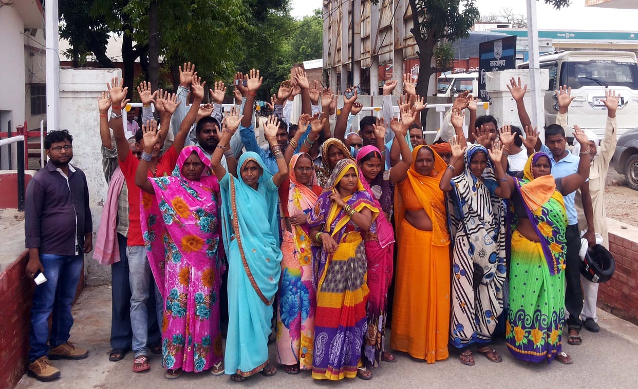 Villagers agitation at Collectorate