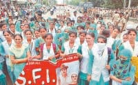 diffirent association protest, road block, mini secretriate, kaithal