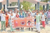 abvp,protest,against government,sirsa