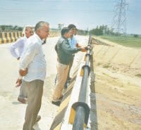 dro, visit, lane damage, repairing, fatehabad, harayana