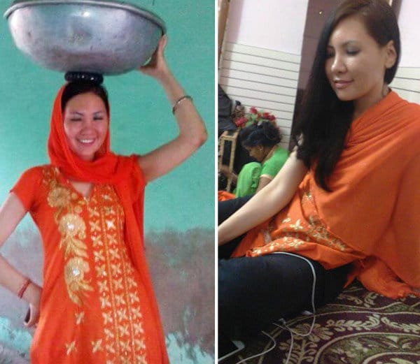 kazakhstan girl zahna and tinu love story, zahna arrived at sp office to fill visa form 
