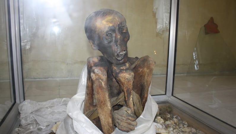550 years old mysterious mummy of Lama at Lahaul spiti, himachal.