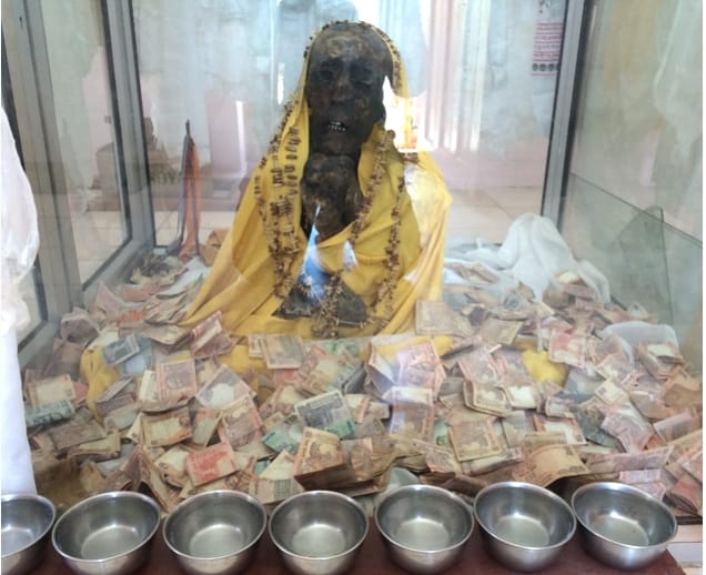 550 years old mysterious mummy of Lama at Lahaul spiti, himachal.