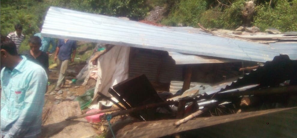 Five years old child killed in land sliding on house at chamba