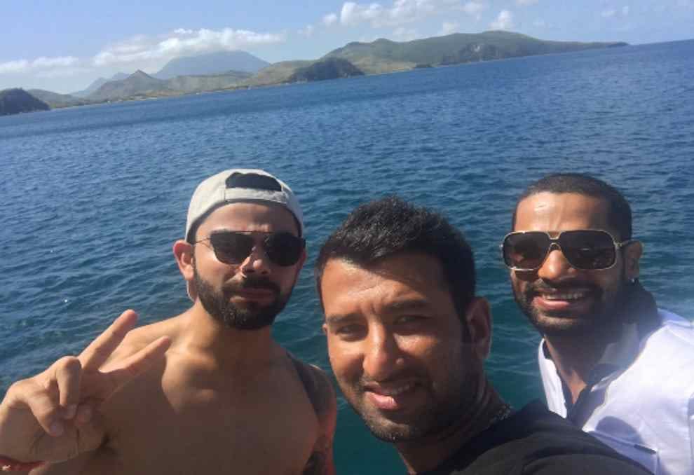 Team India enjoying at nevis