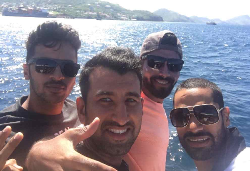 Team India enjoying at nevis