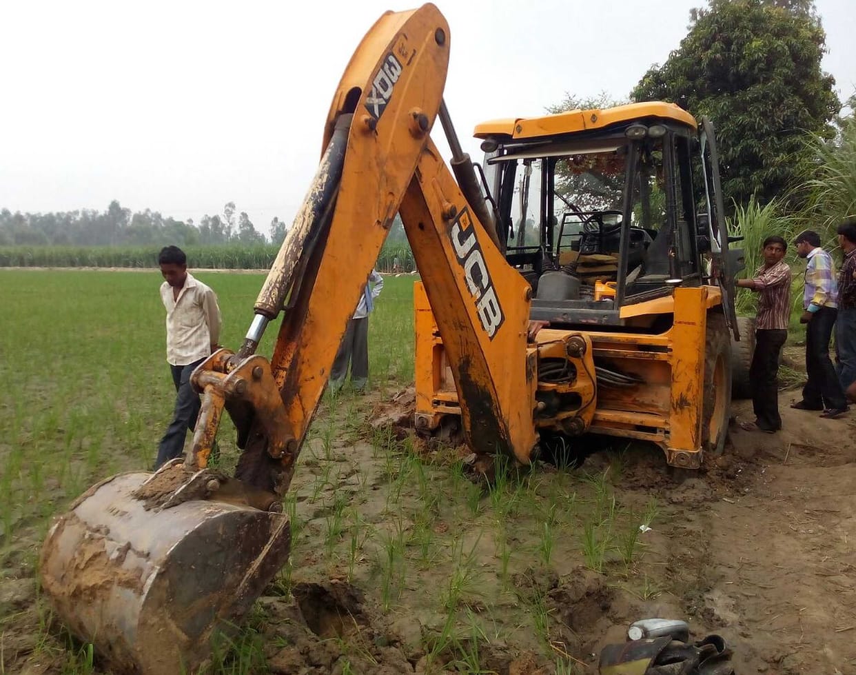 rural dead to JCB collision