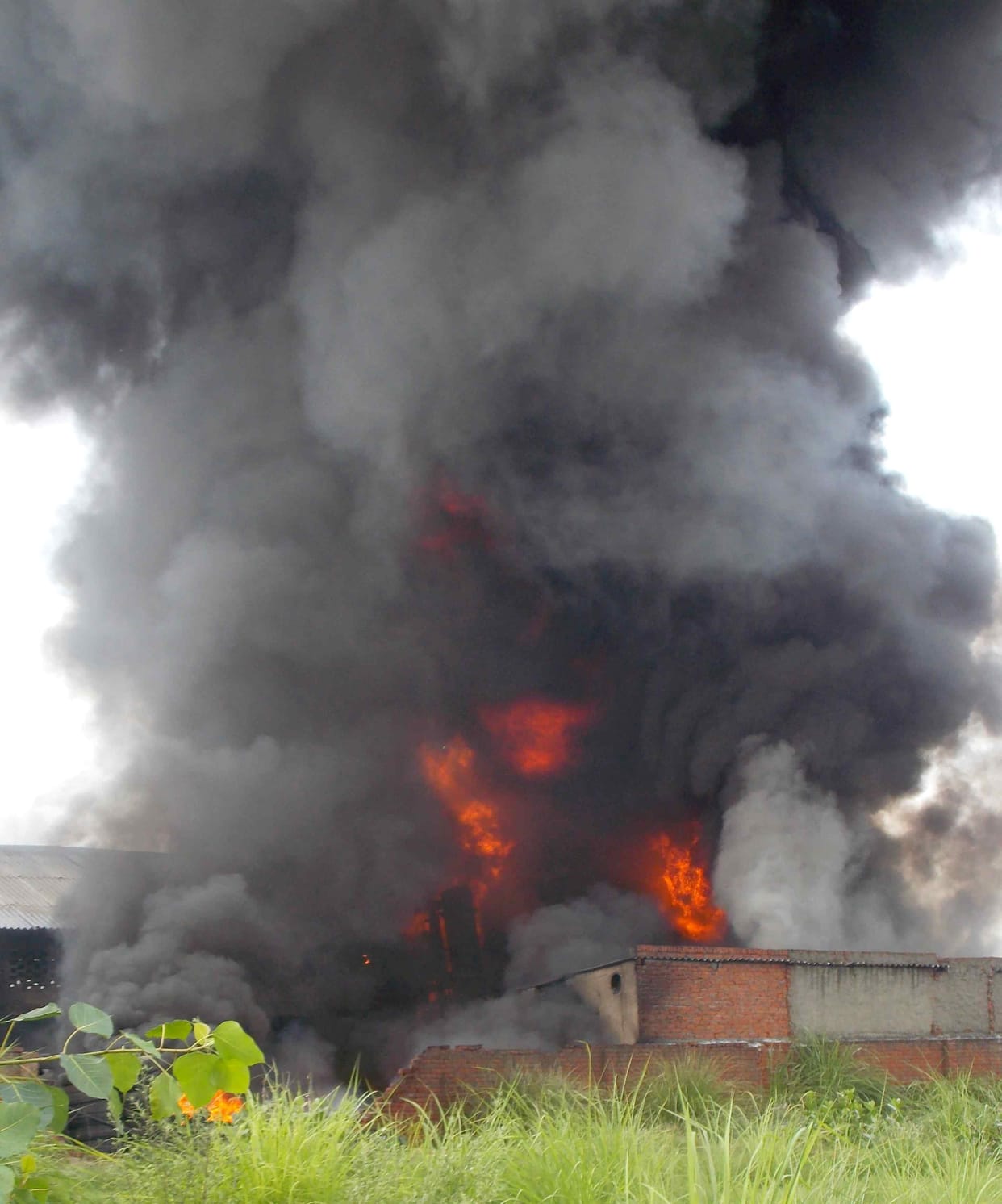 Short circuit lit shop, millions of ash material