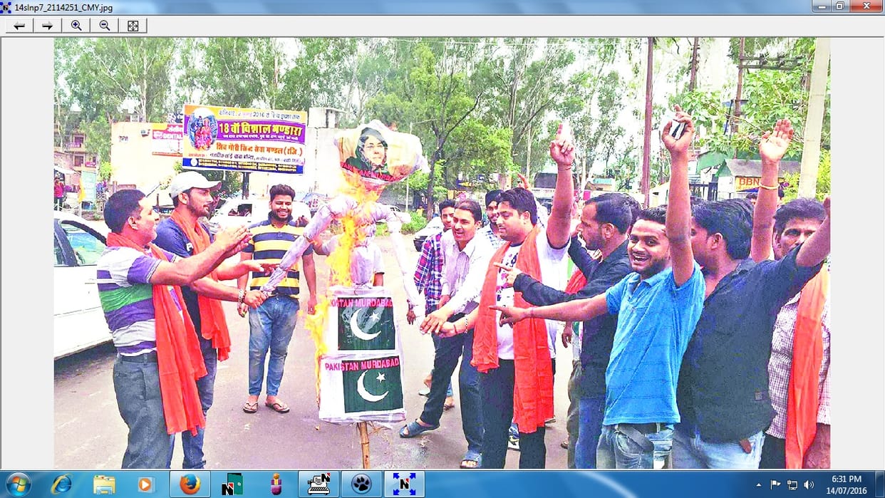 shiv sena brunt a pak Flag