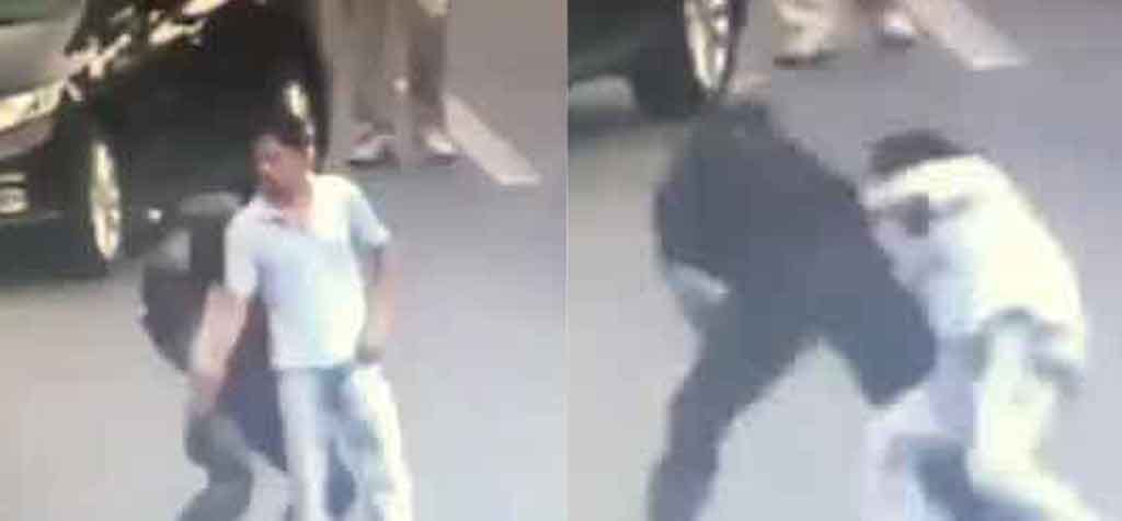 Amazing policewoman tackles knifeman to the ground in one smooth move