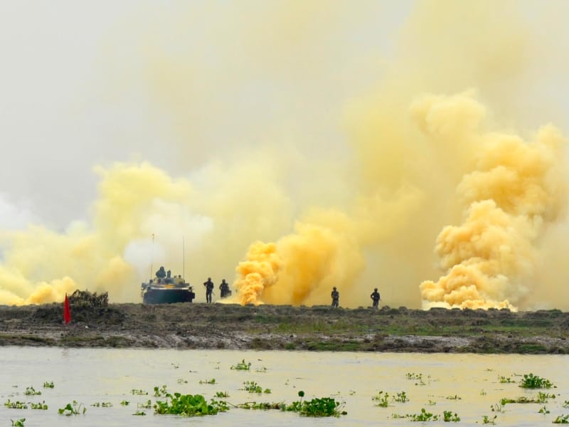army's drill in mathura