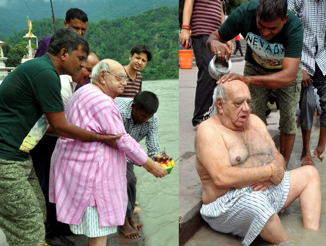 World Famous Astrologer bejan daruwalla take ganga snan in rishikesh.