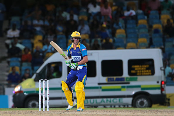 Sickening collision in the outfield in cpl cricket clash
