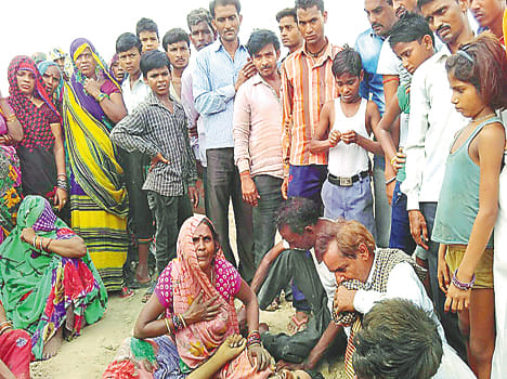 The young man's body was found outside the village