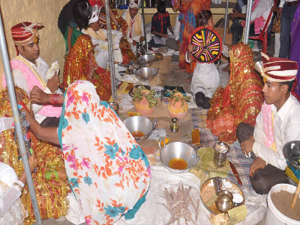 Four daughters marriage together against dowry 