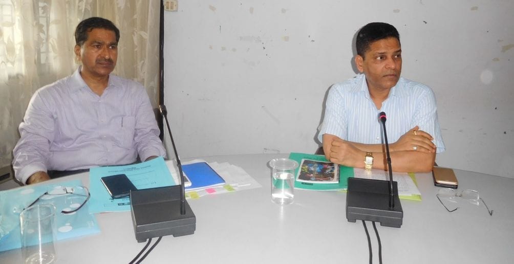 The district magistrate at the meeting expressed displeasure