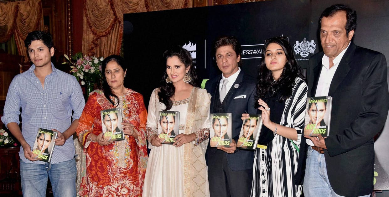 Sania Mirza and actor Shahrukh Khan released “Ace against Odds” an autobiography of Sania Mirza
