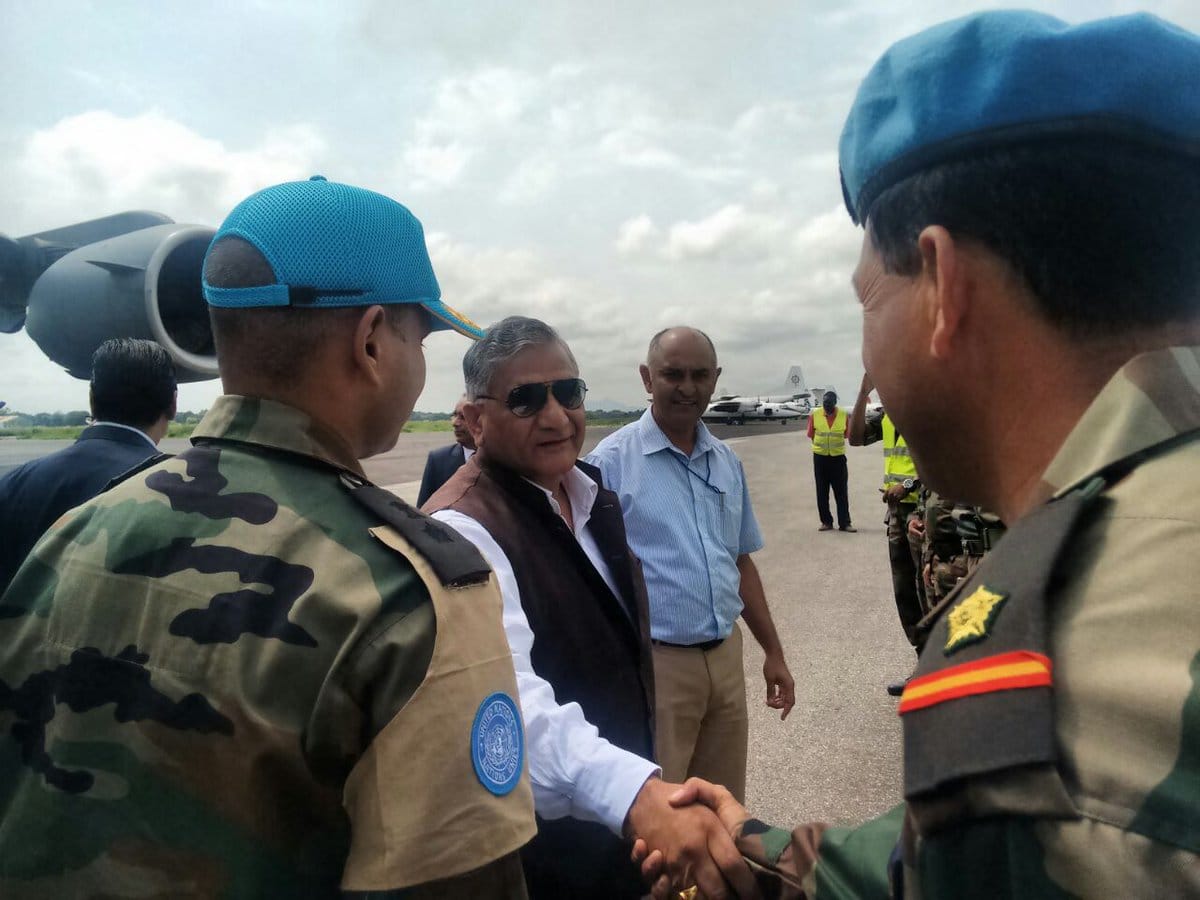 Indian rescue team headed by Gen VK Singh lands in Juba in the first C-17 Globemaster