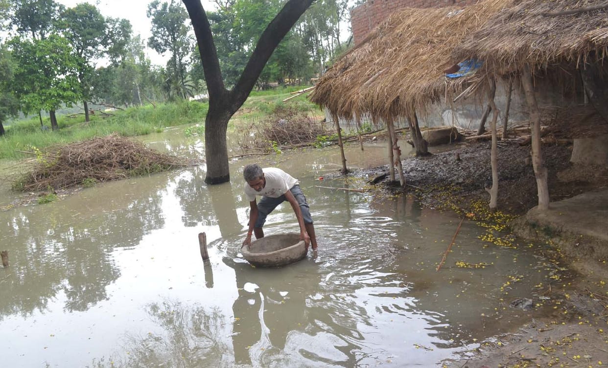 Water entered houses due to Narendrapur Minor Cut