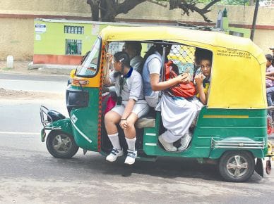 school van and auto drivers strike from today