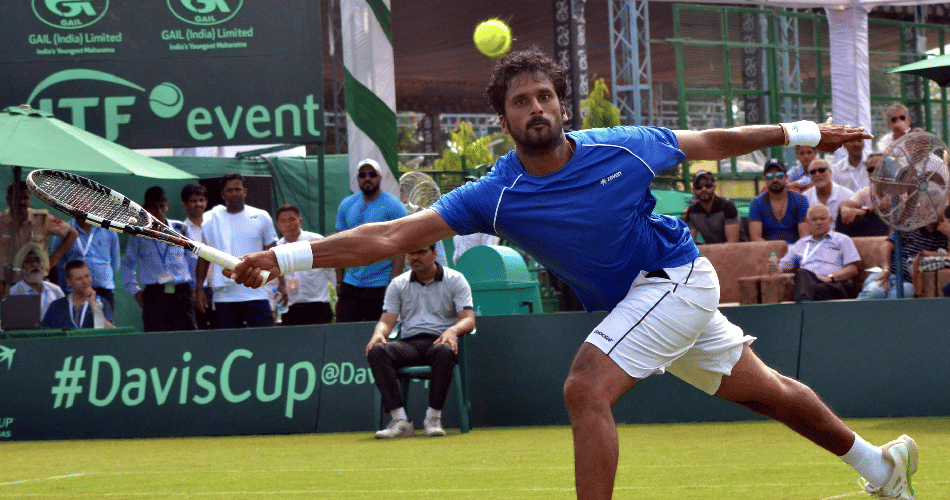 davis cup, indian tennis player, match winner Saketh Myneni, indian tennis player, chandigarh, 